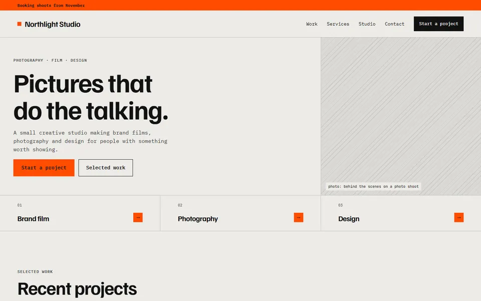 Creative & Media website design preview