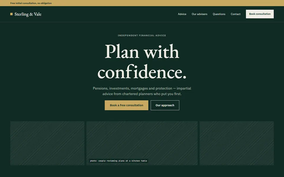 Finance & Insurance website design preview