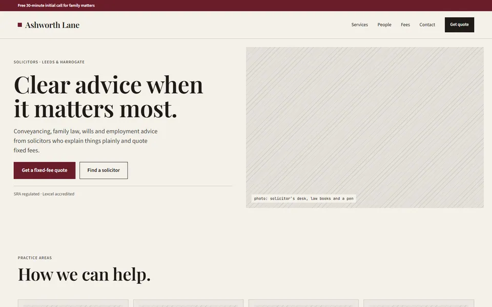 Legal Services website design preview