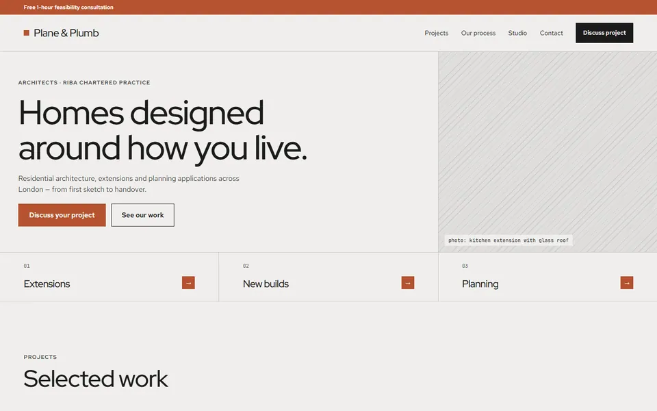 Property & Architecture website design preview