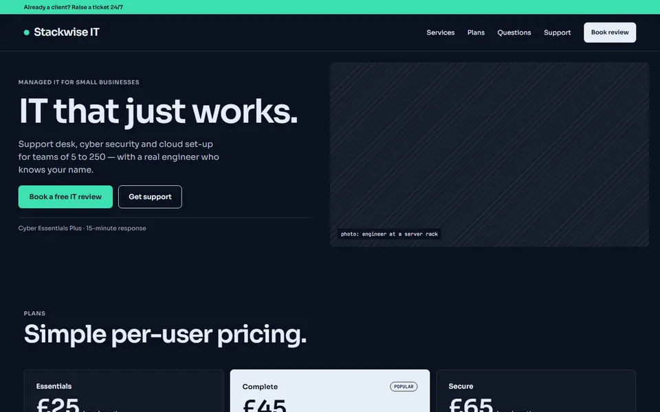 Technology & IT website design preview
