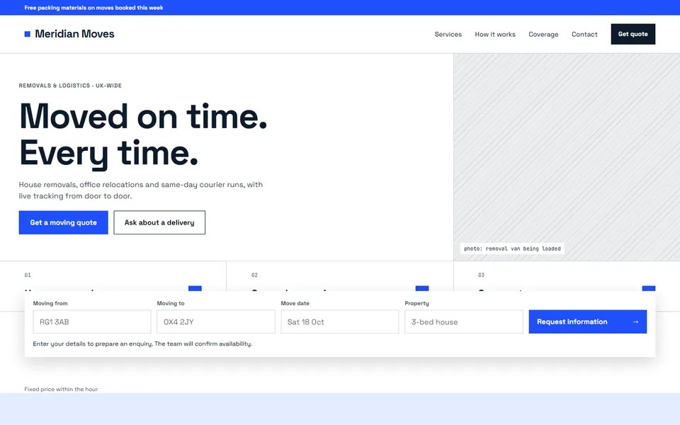 Transport & Logistics website design preview
