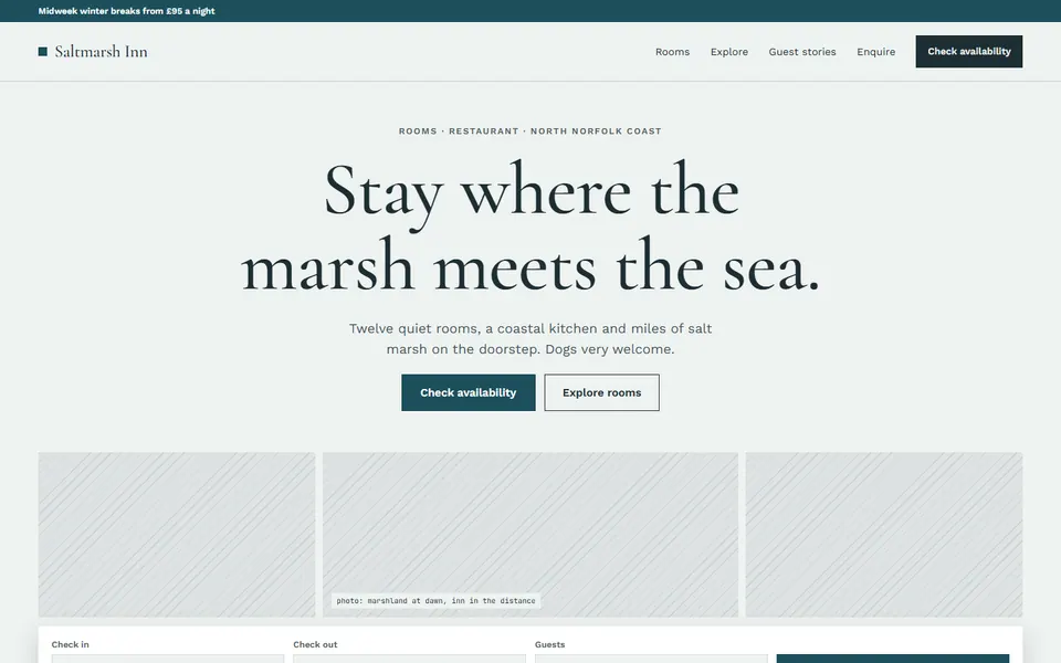 Travel & Accommodation website design preview